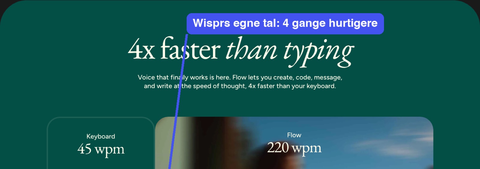 Wispr Flow: 45 ord i minuttet på tastaturet mod 220 med Flow